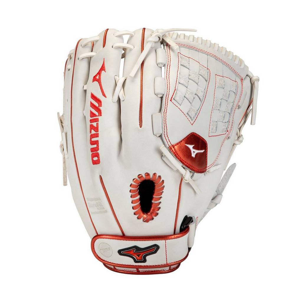 Guanti Mizuno Softball MVP Prime SE Fastpitch 12.5" Donna - Bianche/Rosse - 96023-YHSX